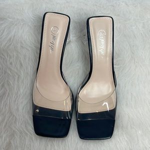 Nasty Gal Clear Open Toe Slide Shoes